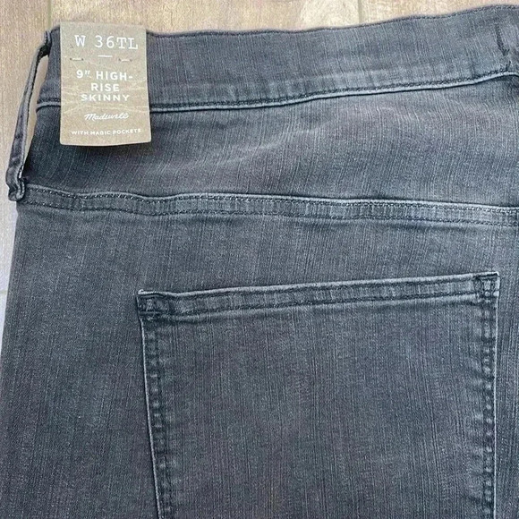 Madewell 9" High Rise Skinny Jeans NWT Size 36 Tall - Picture 9 of 10